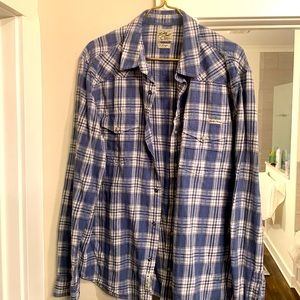 Lucky Brand Distinctive Western style flannel pearlsnap